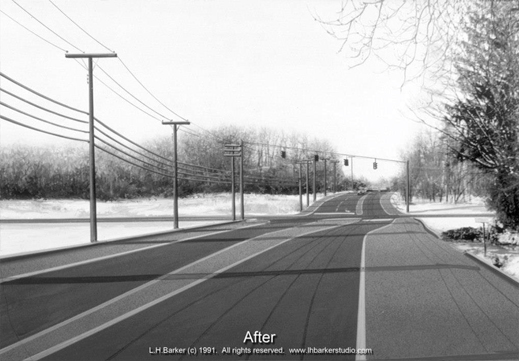 "After", 

Washington Avenue Extension, North Greenbush, NY Suite of 5.
L.H.Barker (c) 1991. All rights reserved.